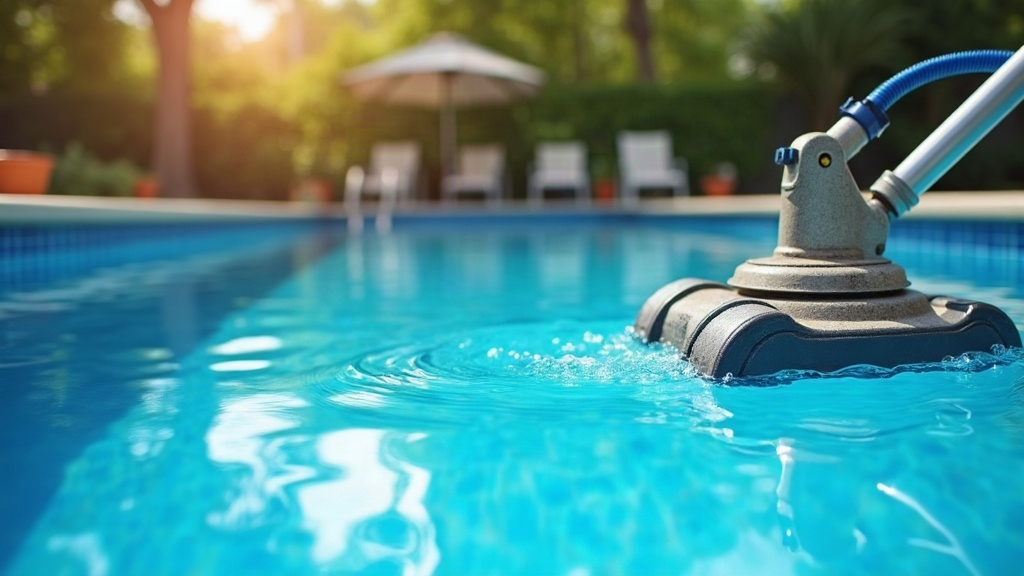Technician balancing pool water chemistry